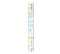 FUNOMOCYA Creative Growth Chart Wall Decal Colorful Wave Height Measurement Ruler with Pine Wood Hanging for Teens Nursery Bedroom Decoration Safe