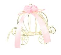 FUNOMOCYA Creative Pumpkin Cart Candy Box with Crown Design European Style Iron Candy Carrier for Wedding Halloween Party Festive DIY Decoration