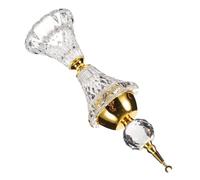 FUNOMOCYA Crystal Incense Burner, Middle East Style Glass and Metal Censer Holder for Home Decoration, Tea Ceremony, Simple Desktop Decor