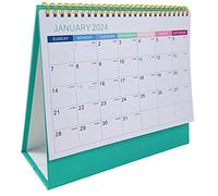 FUNOMOCYA Cute Desk Calendar Minimalist Standing Calendar for Events and Scheduling Construction with Sturdy Binding for Home and Office Organization