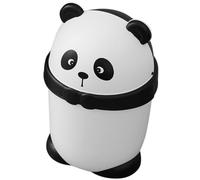 FUNOMOCYA Cute Panda Shape Trash Can with Lid for Home and Other Room, Sturdy Pp Material, Modern and Rustic Farmhouse Style Small Lidded Waste Bin for Bedroom or Kitchen