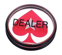 FUNOMOCYA Dealer Button for Poker Games Acrylic Game Marker for Math Learning Counting Poker Accessory Single