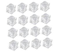 FUNOMOCYA Decorative Acrylic Fake Ice Cubes 200 Pcs Reusable Fake Ice Cubes for Food Display and Photography
