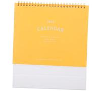 FUNOMOCYA Desk Calendar Large Vibrant Yellow Paper Desktop Calendar Thick Paper Binding Sturdy Flip Design for Office Home Scheduling and Daily Planning