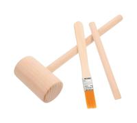 FUNOMOCYA Digging Hammer Tool Kit Wooden Pretend Play Dig Set for Boys and Includes Medium Wooden Hammer and Brush Educational Excavation for Sensory and Cognitive Development