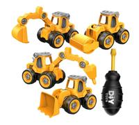 FUNOMOCYA DIY Construction Vehicle Set for Engineer Car Model with Screwdriver Educational Excavator and Truck Building Kit for Hand Eye Coordination and Imaginative Play