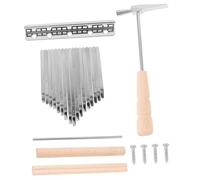 FUNOMOCYA Diy Musical Instrument Homemade Piano Accessory Kit 17 Notes Kalimba Full Set