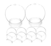 FUNOMOCYA Diy Snow Globe Water Globes 270ml Plastic Round Ball Shape Screw Caps for Christmas Crafts Decoration 10pcs Set