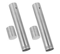 FUNOMOCYA Document Storage Tubes Versatile Use 2pcs Stainless Steel Size Cylindrical Certificate Holder with Anti-fold Protection for Birth Certificates and Diplomas for Home and Travel