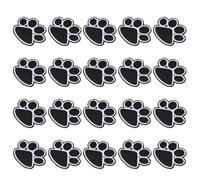 FUNOMOCYA Dog Paw Pattern Cloth Patches 20Pcs Iron-On Sew On Embroidered Appliques with Adhesive Backing for Hats Bags and Blouse Decoration 2.05X1.69In Patch Set for Clothes