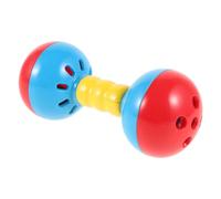 FUNOMOCYA Double-Headed Hand Bell Lightweight Musical Rattle for Boy Girl Safe Plastic Material Interactive Play with Enhanced Sound Quality Random Color
