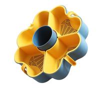 FUNOMOCYA Double Layer Fruit and Vegetable Washing Basket with Hook Handle Compact Home Drain Basket for Kitchen Wear-Resistant Multi-Functional Vegetable Rack for Food Cleaning and Storage