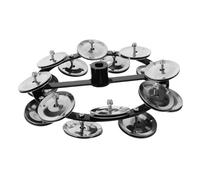 FUNOMOCYA Double Row -hat Tambourine Drum Accessory Sturdy Cymbal Instrument for Enhanced Sound Drum Kits for Musicians and