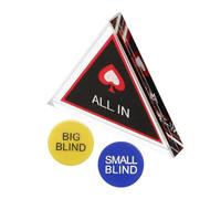 FUNOMOCYA Dual Layer Plastic Poker Chips Set with Counting Tokens and Dealer Button for Parties Game Night Big Blind Small Blind Markers Organized Social Card Game Accessories