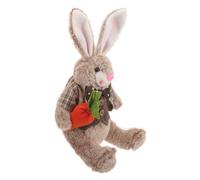 FUNOMOCYA Easter Plush Rabbit Doll Scandinavian Style Soft with Decorative Ears Stuffed Bunny for Spring Party Decor and Holiday Desks and Living Spaces