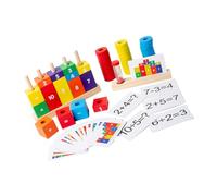 FUNOMOCYA Educational Math Wooden Building Blocks for Preschool Colorful Cognitive Plaything for Early Learning Arithmetic Teaching for Home and Kindergarten