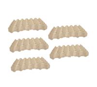 FUNOMOCYA Egg Carton Paper Pulp Egg Tray Holder 5pcs Beige Convenient to Use Not Easy to Break for Home Storage