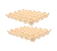 FUNOMOCYA Egg with Compact Grids Groove and Slim Design Stackable Bulk Holder 2pcs Reusable Egg Cartons to Beige Pp Not Easy Deform for Storage Use Kitchen Refrigerator