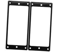 FUNOMOCYA Electric Guitar Pickup Frames 2pcs Black Plastic Protective Pickup Rings for 7-string Guitars Curved Edge Replacement Accessories