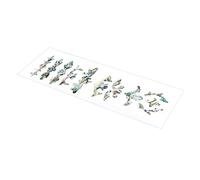 FUNOMOCYA Electric Guitar Sticker Fretboard Decor Blue Plastic Patch for Guitar Beautifies and Increases Aesthetics for Musical Instrument Customisation