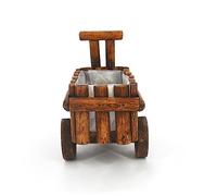 FUNOMOCYA Elegant Wooden Plant Trolley Pot Garden Home Office Decor for Small Plants Flowers