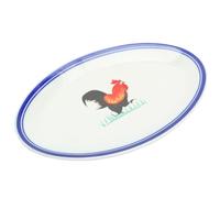 FUNOMOCYA Enamel Fish Serving Plate Easy to Clean and Wash Vintage Style Delicate Pattern for Sushi or Steamed Fish Serving at Home or Restaurants