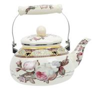 FUNOMOCYA Enamel Tea Pot Thickened Stovetop Kettle with Comfortable Handle Fast Boil Water Pot for Kitchen and Tea Brewing Portable Decorative Teakettle