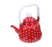 FUNOMOCYA Enamel Water Kettle with Wave Point Pattern Household Tea Serving Pot for Kitchen Use Suitable for Gas Electric Induction Stoves Comfortable Handle for Easy Pouring