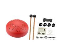 FUNOMOCYA Ethereal Drum Red Large Hand Percussion Instrument for Beginners Portable Tongue Drum for Music Lover