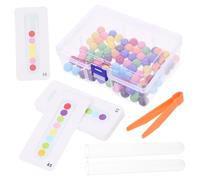 FUNOMOCYA Fine Motor with Beads Clip for Hand Eye Coordination Educational Montessori Learning for Aged Enhances Dexterity and Concentration with Safe Stable Materials and Bright Design
