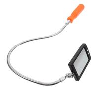 FUNOMOCYA Flexible Rotation Square Inspection Mirror with LED Light Swivel Mechanics Tool for Automotive and Shower Use Clear Reflection Underbody Viewing Aid
