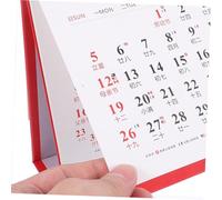 FUNOMOCYA Flipped Monthly Desk Calendar Thick Spiral Binding Decorative Freestanding Home Office Tabletop Organizer with Illustrated Pages and Practical Stand