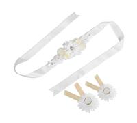 FUNOMOCYA Floral Maternity Belly Band Soft Breathable Sash for Supportive Pregnancy Belt for Shower Wedding Photography Comfortable Adjustable Pregnancy Accessory