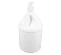 FUNOMOCYA Food-grade Plastic Jug with Pump Dispenser Refillable White Storage Container for Water Sauces Soaps Detergents Portable Handle for Outdoor Camping and Kitchen Use