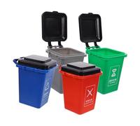 FUNOMOCYA Garbage Sorting with Small Trash Bins for Early Learning Educational Tool for Hand-eye Coordination and Environmental Awareness Includes Bilingual Picture Cards for Preschoolers