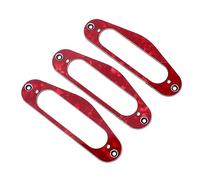 FUNOMOCYA Gb405B Tl Style Single Coil Pickup Ring and Humbucker Ring Set - Red Celluloid Narrow Hole Guitar Pickup Frames for Electric Guitars, 3Pcs