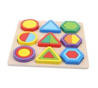 FUNOMOCYA Geometry Shape Cognitive for Montessori-inspired Early Learning Building Blocks Educational Puzzle for Color Recognition Spatial Thinking and Hand-eye Coordination Development