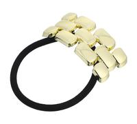 FUNOMOCYA Gold Metal Elastic Hair Tie Vintage Retro Chic Versatile Use for Women with Geometric Design Hair Rope Band for Hairstyles and Occasions