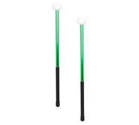 FUNOMOCYA Green Alloy Felt Head Drumsticks for Marching Drums, Practical and Sturdy Metal Drum Sticks for Beginners and Children’s Music Instrument Practice