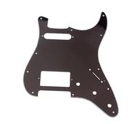 FUNOMOCYA Guitar Pickguard for Black Color Hs Replacement 3-ply Pvc Scratch Plate 11 Screw Holes Size 28.4x22.5x0.25cm