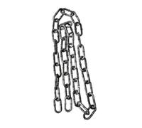 FUNOMOCYA Halloween Prop Simulated Rusty Iron Chain Fetters Lightweight Plastic Prisoner Costume Accessory for Haunted House and Photo Props Silver