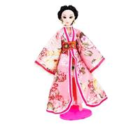 FUNOMOCYA Han Chinese Clothing Doll for Bendable Girl Doll with Smooth Touch Safe Materials Adorable Traditional Costume Photography Prop and Delicate Plaything
