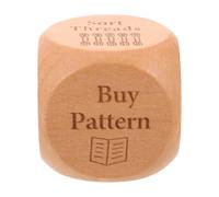 FUNOMOCYA Handmade Wooden Quilting Decision Dice 6-Sided Engraved Sewing Tool for Crafters Quilting Hobby Party and Embroidery Projects
