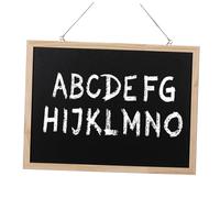FUNOMOCYA Hanging Chalkboard Sign with String Solid Wood Framed Blackboard Single Sided Wall Mounted Message Board for Home Office Garden Kitchen Parties Vintage Style