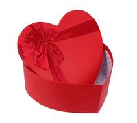 FUNOMOCYA Heart Shaped Box Medium Red Multipurpose Valentines Day Present Packaging for Chocolates Flowers Romantic Craft Box for Anniversaries Birthdays