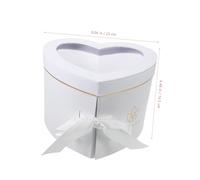 FUNOMOCYA Heart Shaped Double Layer Rotating Box White Decorative Flower Arranging Container Bouquet Packaging Box for Party and