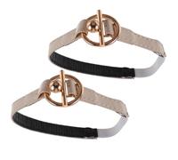 FUNOMOCYA High Heel Shoe Straps Hold Shoes Securely When Dancing with Pu Leather and Alloy Buckle Elastic Bands 1 Pair No Installation Required Beige Detachable Heel Straps