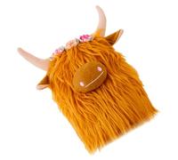 FUNOMOCYA Highland Cow Stuffed Animal Plush Soft Scottish Farm Animal Doll for Boys Cute Photography Prop and Holiday Decorative Plushie