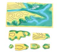 FUNOMOCYA Interactive Plastic Contour Map Model for Geography Teaching Detailed Terrain Educational Aid for Junior High Classroom Learning and Homeschool Science Projects