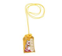 FUNOMOCYA Japanese Omamori Amulet Blessing Bag Yellow Lucky Charm for Protection Health Wealth Traditional Japanese Style Hanging Charm for Backpack Car Home Decor